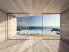 Fototapet 3D fereastră către mare, Dimex Large Bay Window, albastru, 375x250 cm