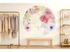Fototapet floral autoadeziv, Komar Floret, în nuanţe pastel, rotund, 125 cm diametru