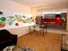 Fototapet bucătărie alb cu fructe, Dimex Fruits in water, dimensiuni 375x150 cm