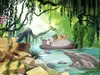 Fototapet Cartea Junglei, Komar, Swimming with Baloo, 368x254 cm