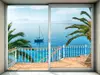 Fototapet 3D Tranquillo, Komar, fereastră către mare, 400x260 cm