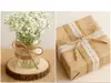 Bandă decorativă iută natur cu dantelă albă Folina BDA30 – rolă 5x200 cm
