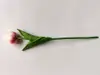 Lalele artificiale roz pal, buchet cu 7 flori, 30 cm înălţime