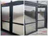 Folie geam transparentă cu dungi late gri, rolă de 60x150 cm