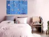 Oglindă decorativă Zora, Folina, decoraţiune perete din oglindă acrilică albastră, 120x80 cm