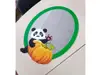 Oglindă decorativă Urs Panda, Folina, oglindă acrilică, ovală, 50 cm