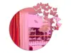 Oglindă decorativă Butterfly Rise, Folina, din oglindă acrilică roz, dimensiune oglindă 50 cm