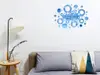 Decoraţiune perete Dante, din oglindă acrilică albastră, model geometric