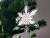 Ornament brad stea argintie - set 12 bucăţi