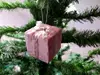 Ornament pluşat roz Cutie cadou