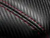 Piele artificială neagră embosată tip carbon 3D pe suport textil din microfibră, fară adeziv, 138 cm lațime