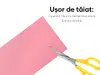 Piele ecologică autoadezivă culoare roz bombon, aspect natural, moale și flexibilă, grosime 0,8 mm, lățime 137 cm
