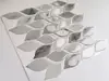 Faianţă autoadezivă 3D Smart Tiles, Folina, Leaf gri - set 10 plăci