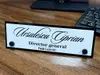 Plăcuță pentru birou, model din două straturi cu text personalizat imprimat la UV, 20x7 cm
