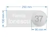 Plăcuță personalizată în două straturi și print UV pentru ușă cu numărul și numele dumneavoastră de familie, 25x10 cm
