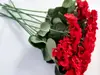 Buchet flori artificiale roşii, 3 fire, 60 cm înălţime