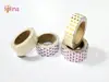 Set 4 role Washi tape, Folina, benzi autoadezive decorative cu buline colorate
