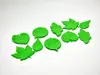 Set 10 decorațiuni creative din fetru verde cu frunze pentru activități craft, Folina, pâslă cu grosime de 3 mm, diverse culori
