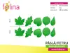 Set 10 decorațiuni creative din fetru verde cu frunze pentru activități craft, Folina, pâslă cu grosime de 3 mm, diverse culori