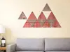 Set 12 stickere oglindă triunghiuri roşii şi bronz