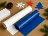 Set 2 role autocolant alb si albastru , 50x100 cm | Decor Crăciun și ambalare cadouri