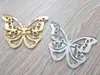 Set 2 stickere oglindă Fluture, Folina, argintiu şi auriu, dimensiune sticker 12x9 cm