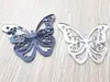 Set 2 stickere oglindă Fluture, Folina, argintiu şi gri, dimensiune sticker 12x9 cm