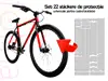 Set 22 stickere transparente de protecție universale împotriva zgârieturilor pentru cadrul bicicletei, diverse dimensiuni, racletă inclusă