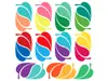 Set 21 stickere Frunze colorate, autoadezive, multicolor