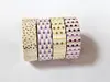 Set 4 role Washi tape, Folina, benzi autoadezive decorative cu buline colorate