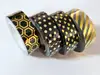Set 4 role washi tape, benzi adezive decorative, negre cu model auriu