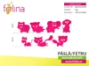 Set 7 decorațiuni creative din fetru magenta cu animale pentru activități craft, Folina, pâslă cu grosime de 3 mm, diverse culori