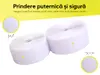 Set bandă Velcro fără adeziv, benzi Hook and Loop, set bandă cu scai și puf ideală pentru cusut, role cu lățimea de 20cm - culoare albă