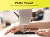 Set bandă Velcro fără adeziv, benzi Hook and Loop, set bandă cu scai și puf ideală pentru cusut, role cu lățimea de 20cm - culoare neagră