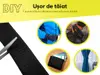 Set bandă Velcro cu adeziv, benzi Hook and Loop, arici autoadeziv, role cu lățimea de 20cm și lungimea de 100 cm - culoarea neagră