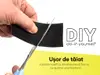 Set 10 dreptunghiuri Velcro fără adeziv,  sistem Hook and Loop, arici fără adeziv ideal pentru cusut, 5x10 cm - culoare neagră