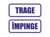Set stickere indicatoare cu Trage și Împinge, alb-albastru, Folina, 15x6 cm