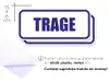 Set stickere indicatoare cu Trage și Împinge, alb-albastru, Folina, 15x6 cm