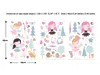 Set Stickere zâne Woodland Fairies, Walltastic, decorațiune pentru copii, set 63 stickere autoadezive