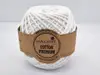 Sfoară bumbac albă, Maccaroni Cotton Premium, fir de 2mm grosime, 100gr