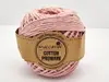 Sfoară bumbac roz pudrat, Maccaroni Cotton Premium, fir de 2mm grosime, 100gr