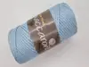 Snur din bumbac, Maccaroni Cotton Cord bleu, 3 mm grosime