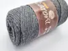 Snur din bumbac, Maccaroni Cotton Cord gri, 3 mm grosime