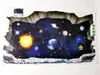 Sticker 3D Planete, Folina, privelişte spre spaţiul cosmic - 88x50 cm