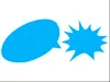 Sticker tablă de scris Bubble Blue, Aslan, decorațiune pentru copii, sticker autoadeziv