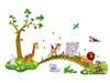 Stickere cameră copii, decor cu animale din savană, multicolor
