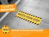 Sticker antiderapant pentru podea cu mesajul 'Watch your step', autoadeziv cu granulație grosieră, Folina, 60x16 cm, set 2 stickere