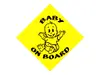 Sticker auto Baby on board Băieţel - set de 2 bucăți, racletă de aplicare inclusă