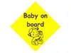 Sticker auto Baby on board Fetiţă - set de 2 bucăți, racletă de aplicare inclusă