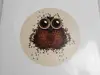 Sticker Bufniţă, Folina, imprimeu boabe de cafea, autoadeziv